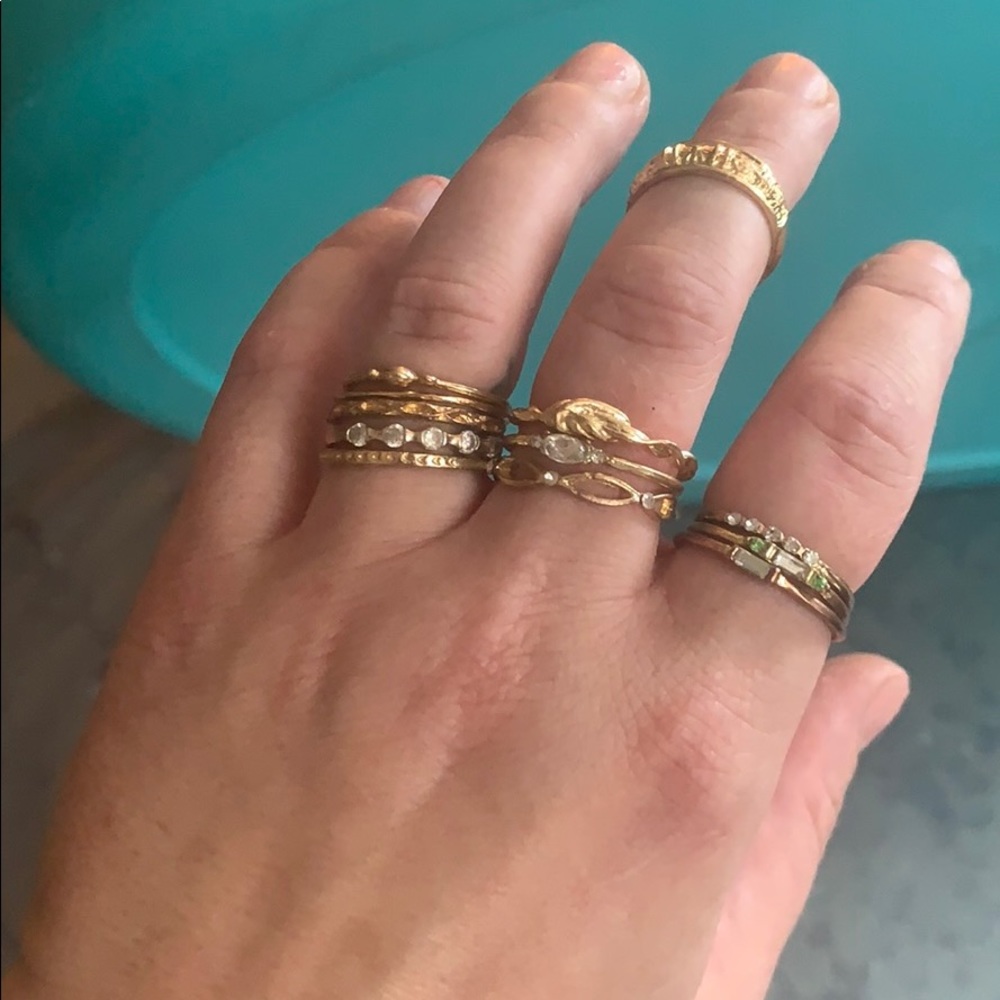 Gold stackable rings **Final price markdown**